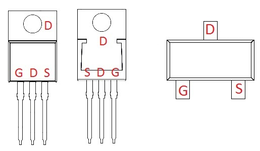 MOSFET pinout transistor parts