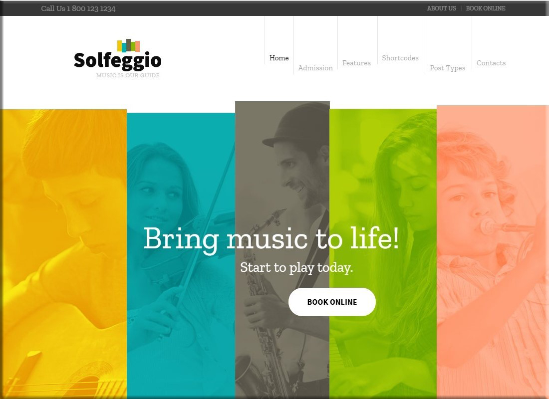 Solfeggio |  Tema de WordPress para la escuela de música