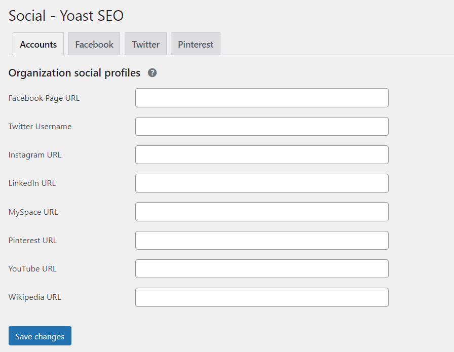 Tab Account Yoast SEO