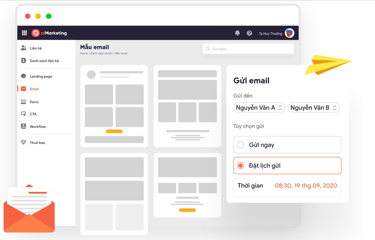 Email Marketing – Công cụ thiết kế và gửi email hàng loạt nhanh chóng, hiệu quả