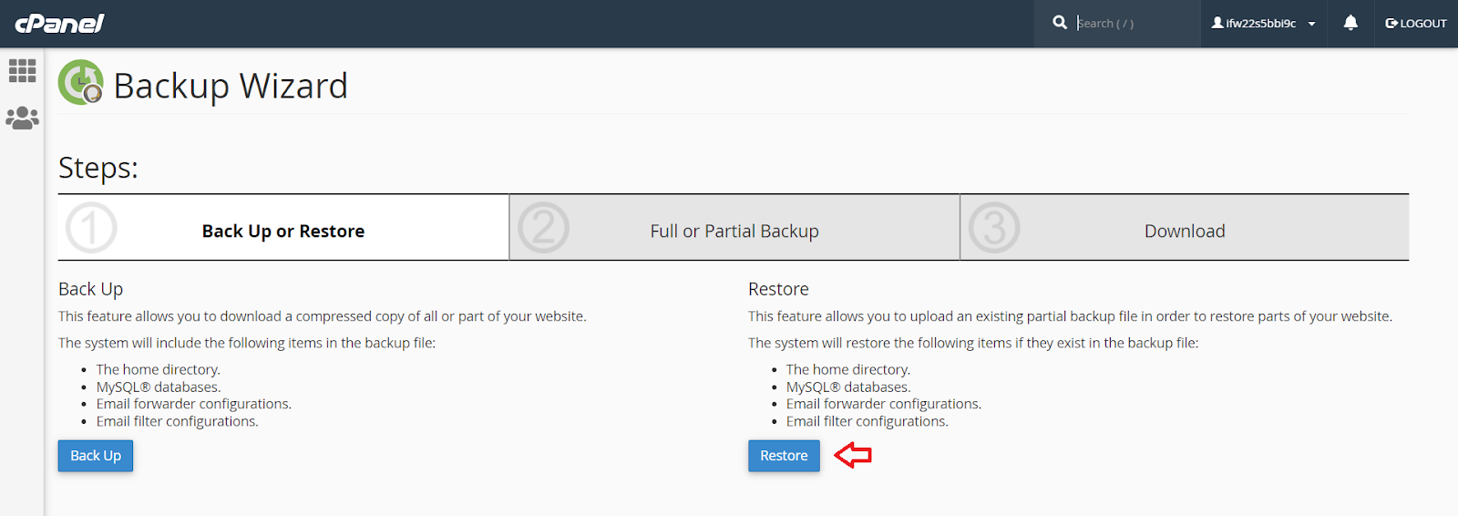 Restore WordPress Backup Using cPanel