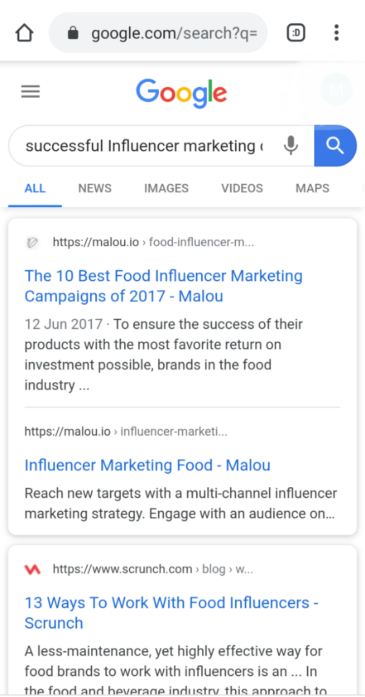 finding influencers using google search