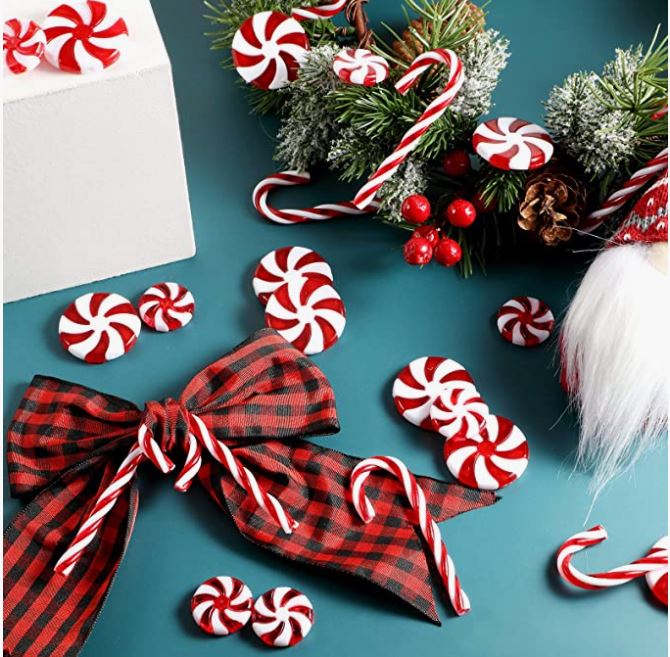Candy cane ornaments
