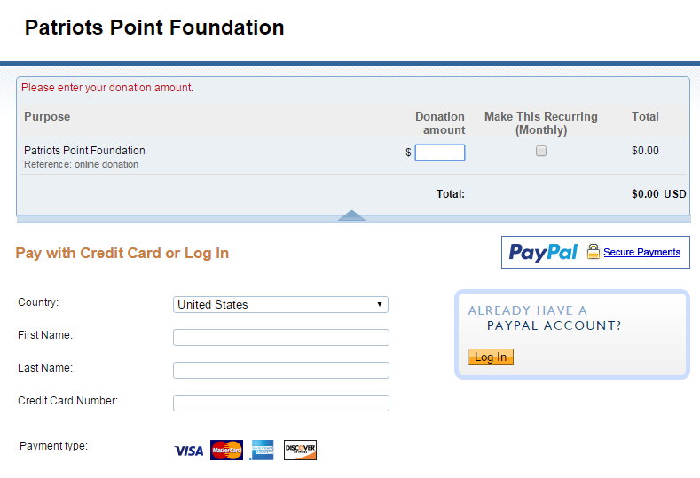 click continue when you get to the PayPal page