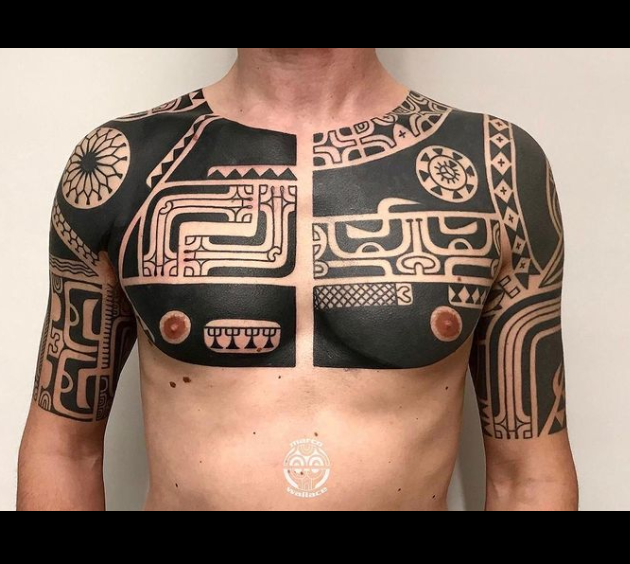 Marquesian style Tribal Tattoo Design