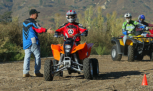 people taking an ATV safety course