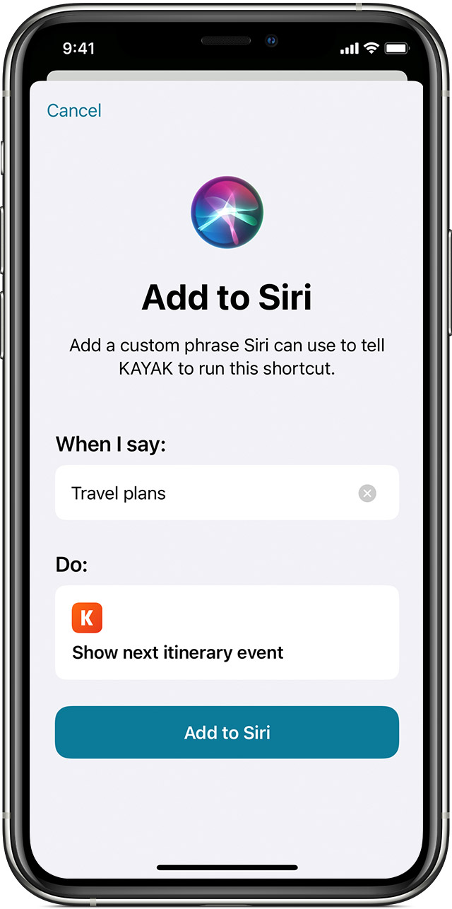 Use the Shortcuts app to add a shortcut from a third-party app