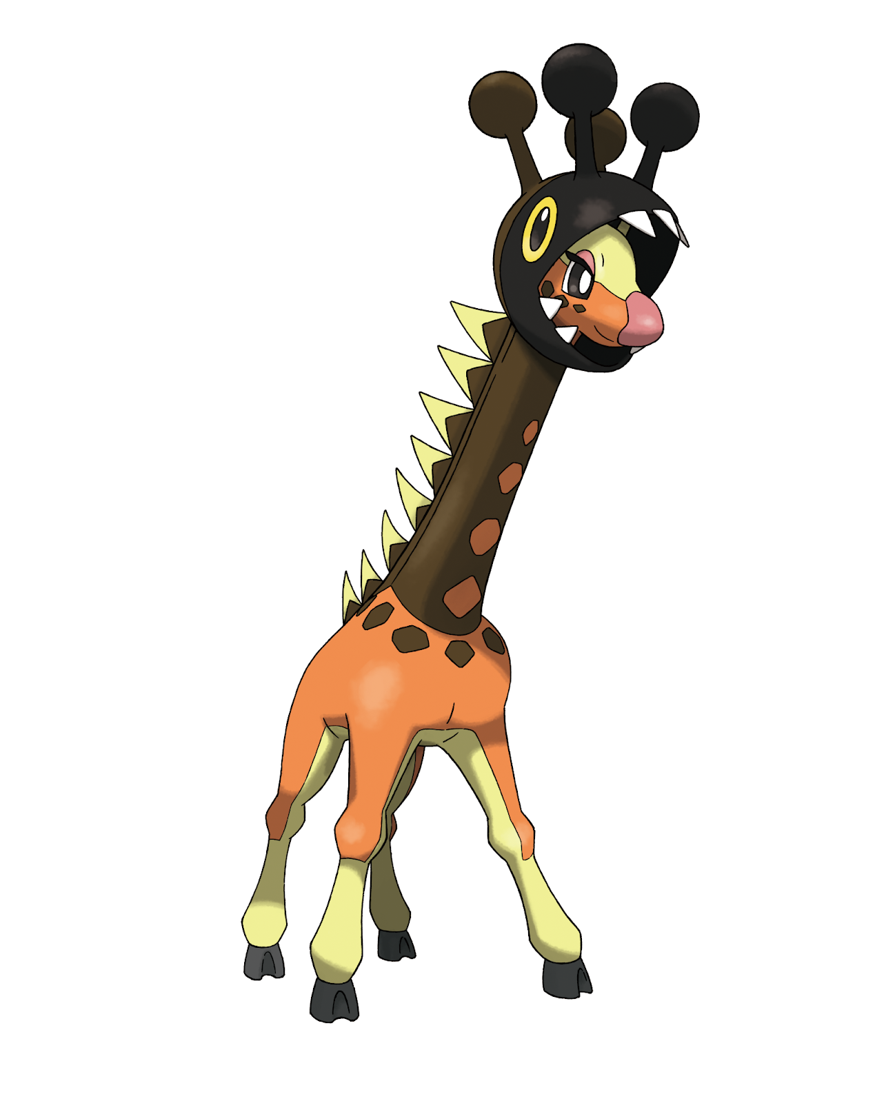 Farigiraf, a new evolution of the giraffe pokemon, Girafarig.