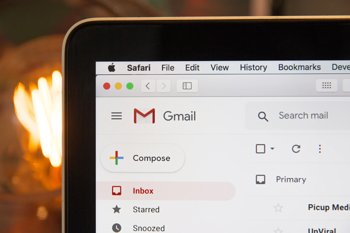 a screenshot of a gmail webapp
