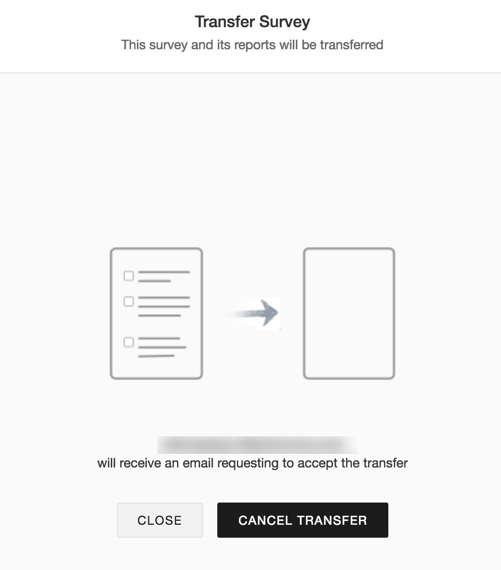 Cancelar transferencia de encuesta