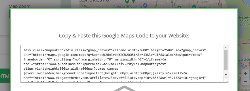 Un exemple de code d'intégration de Google Maps