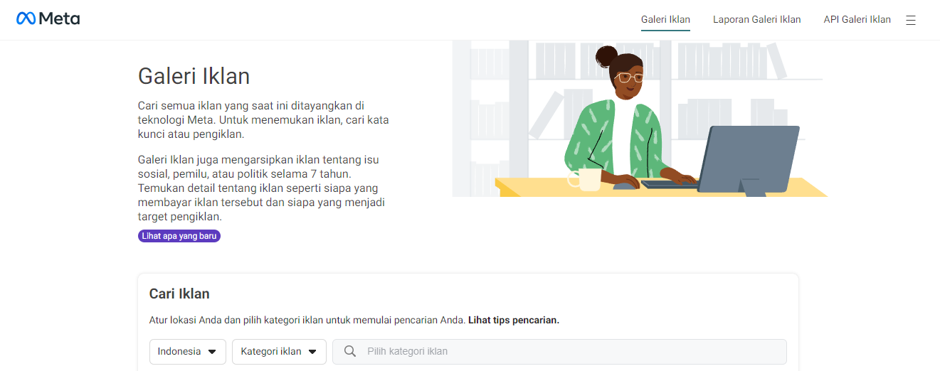 cara pakai fb ads library