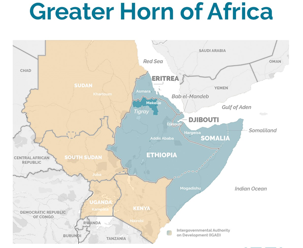 Greater Horn of Africa's map
