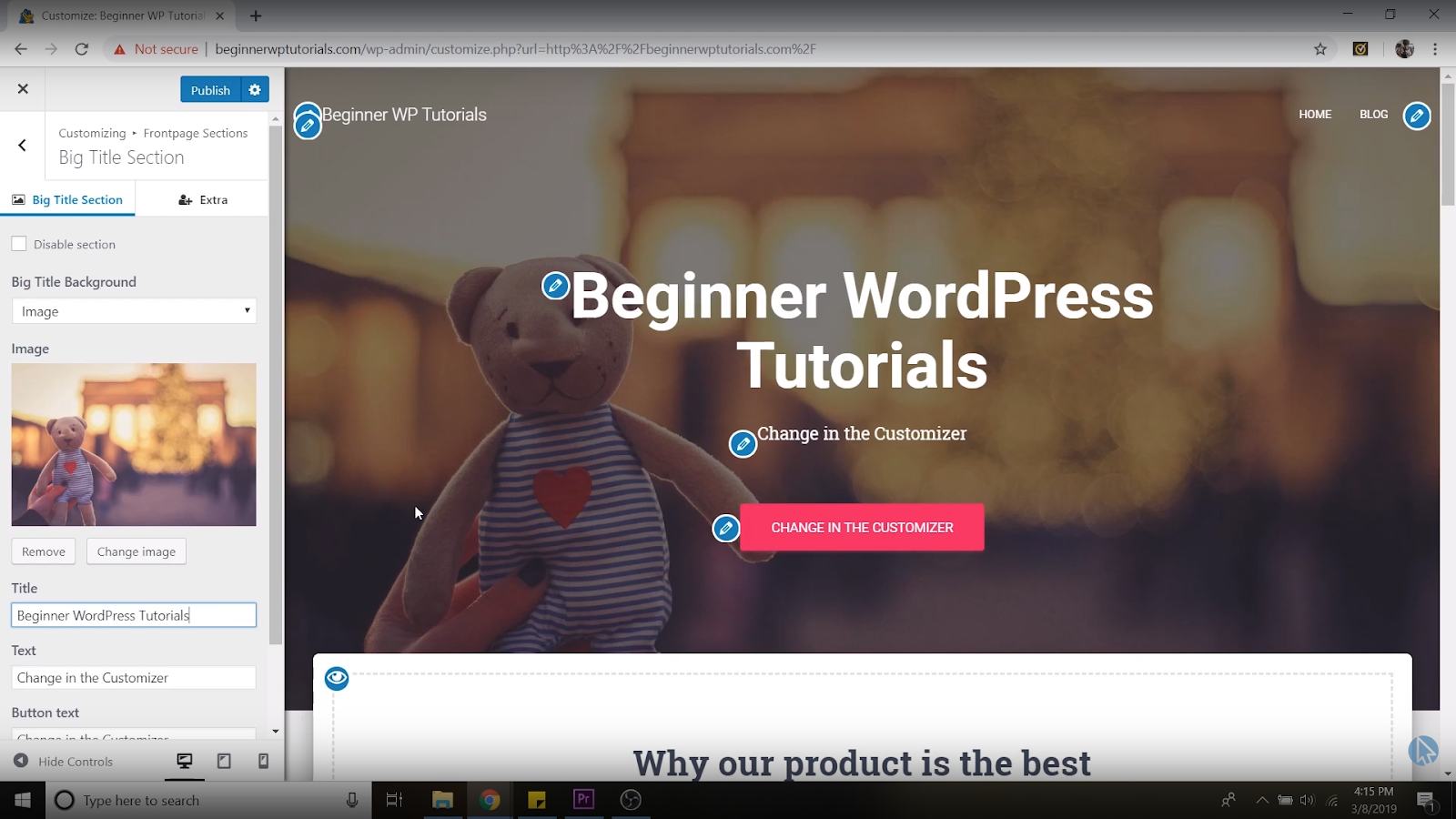 new homepage title wordpress tutorial for beginners