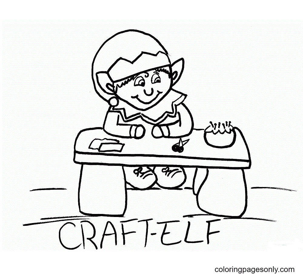 The Elf’s Table coloring pages