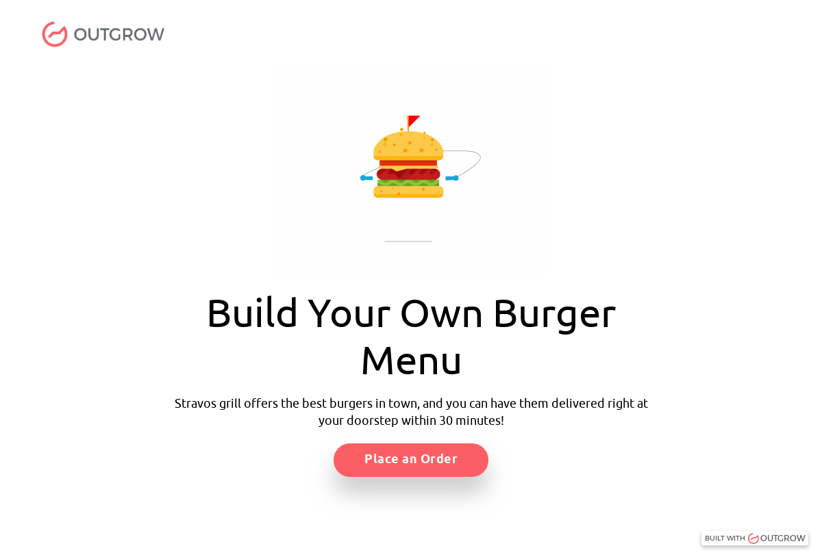 quiz by outgrow- build your own burger menu 
