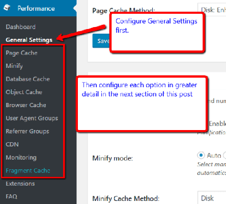 w3 total cache general settings