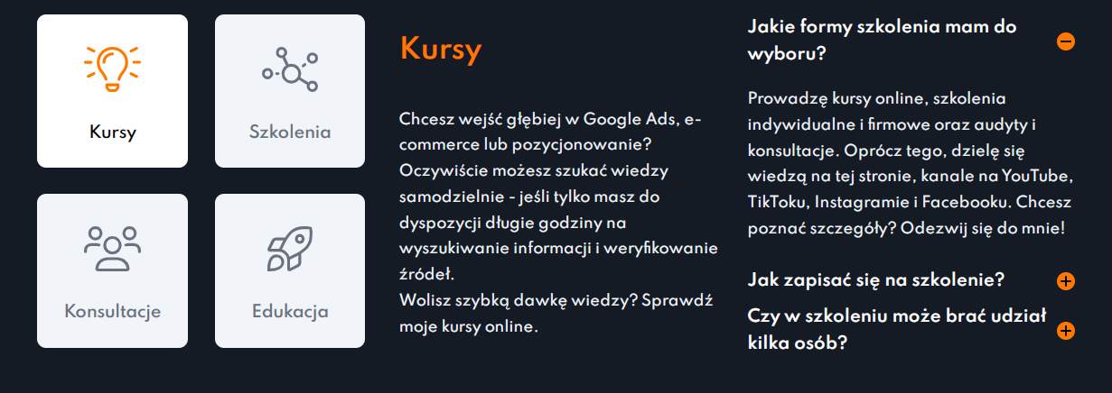 wygląd strony internetowej desktop