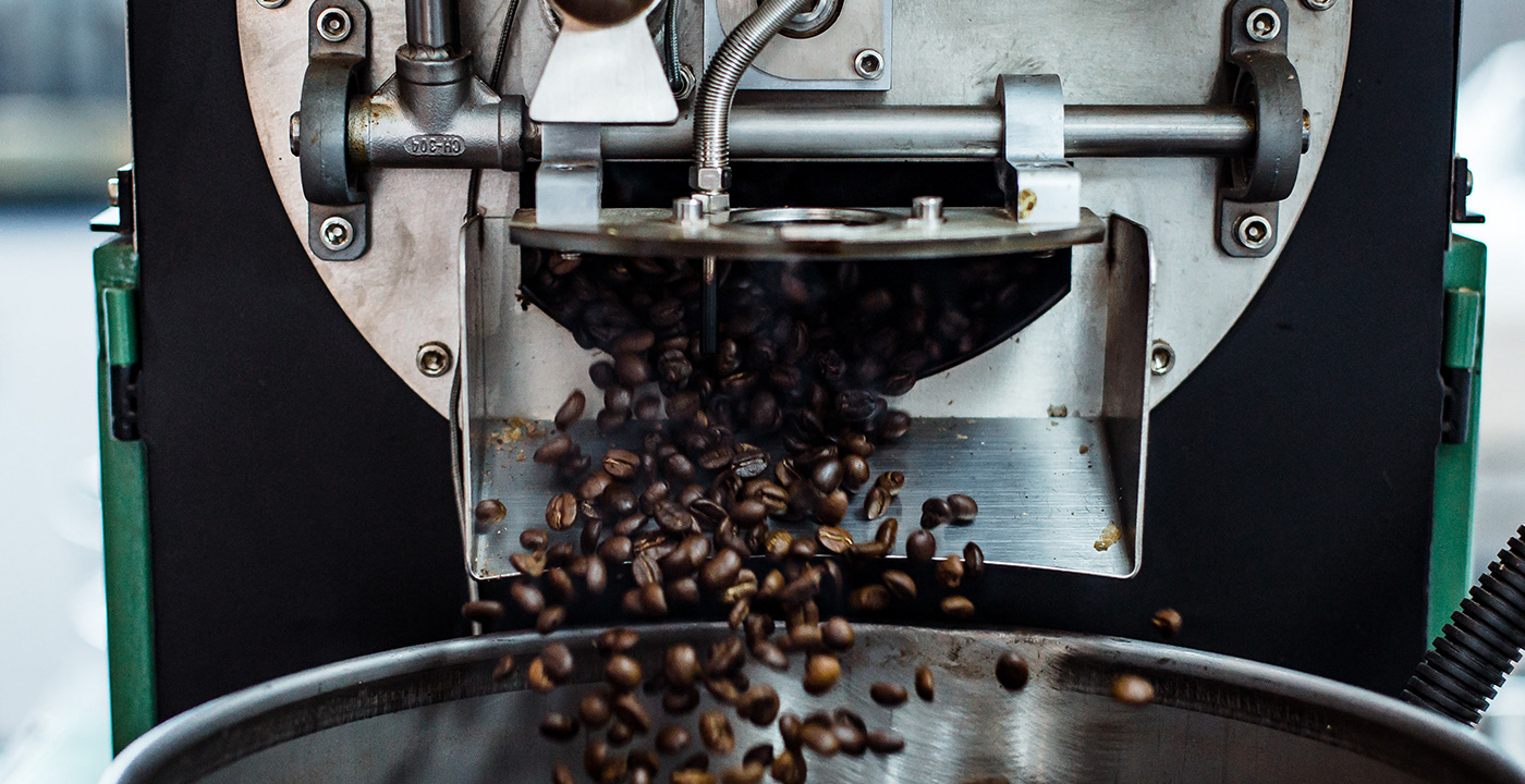 Industrial coffee roaster.