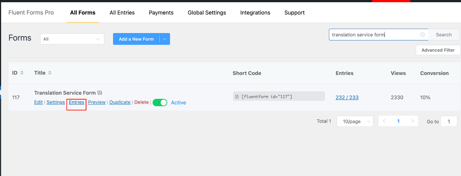 contact forms