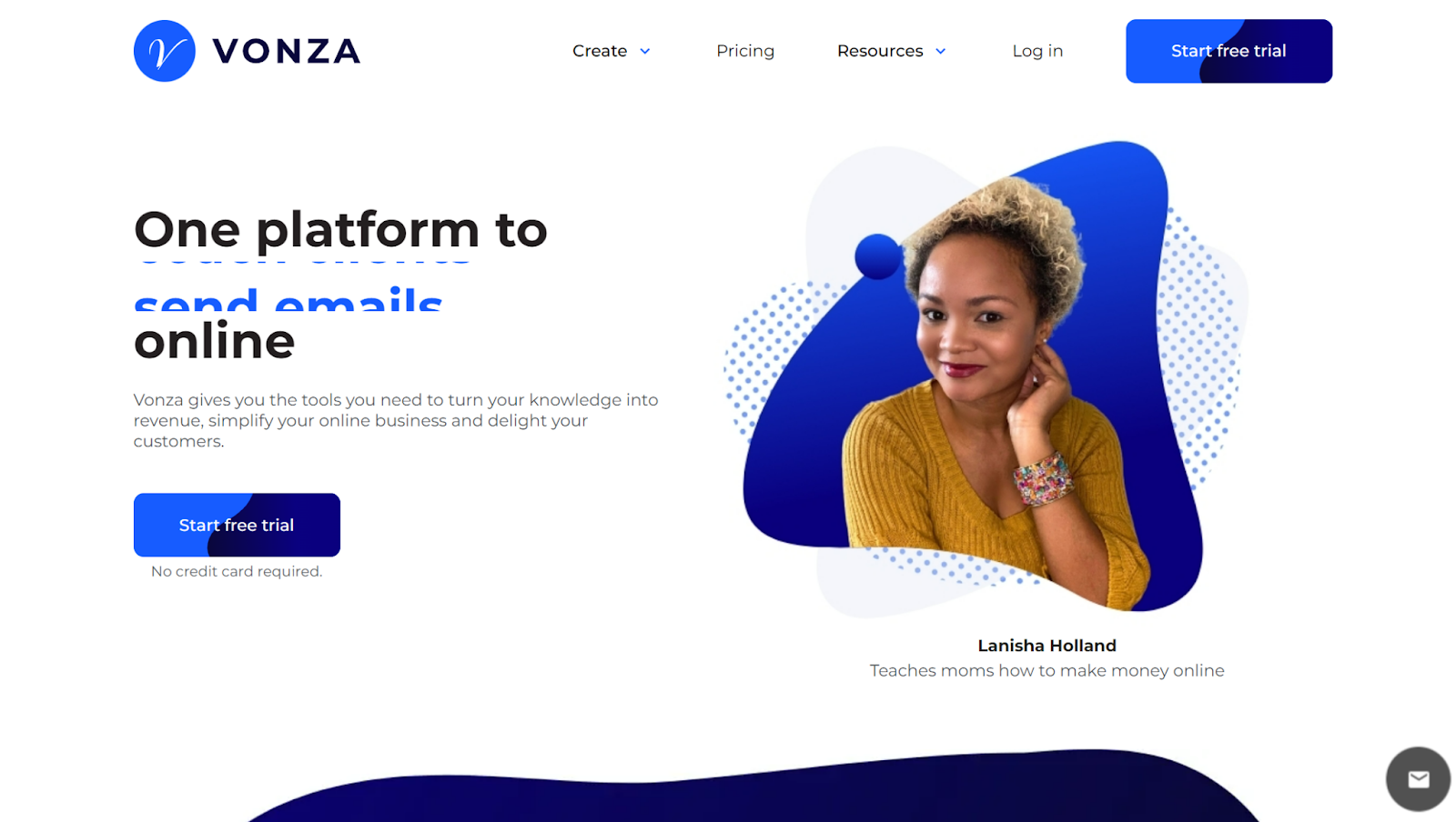 Vonza website