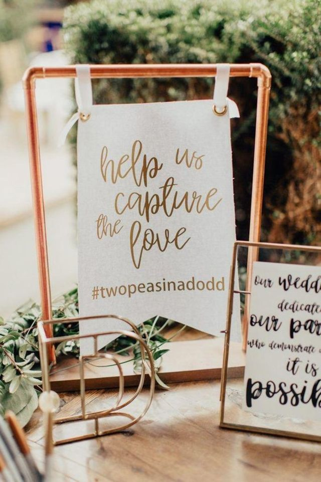 Hashtag Sign for Wedding 