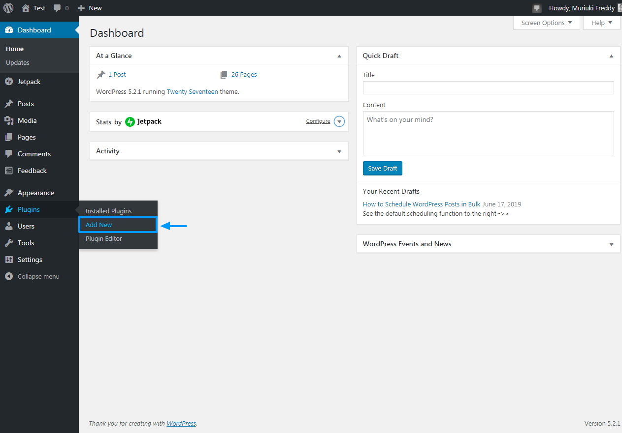 thêm plugin wordpress mới