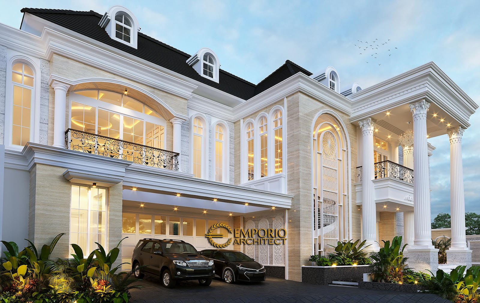 15 Inspirasi Desain Rumah Mewah 2 Lantai yang Klasik - Pinhome