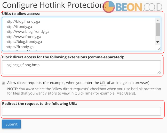Fitur Hotlink Protection