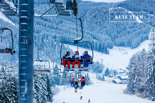 Picture of people skiing and taking the chair lift in Park City, Utah