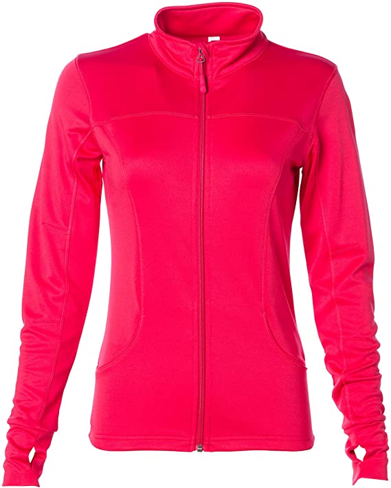 Global Blank Women’s Athletic Workout Yoga Jacket Full Zip Running Track Jacket