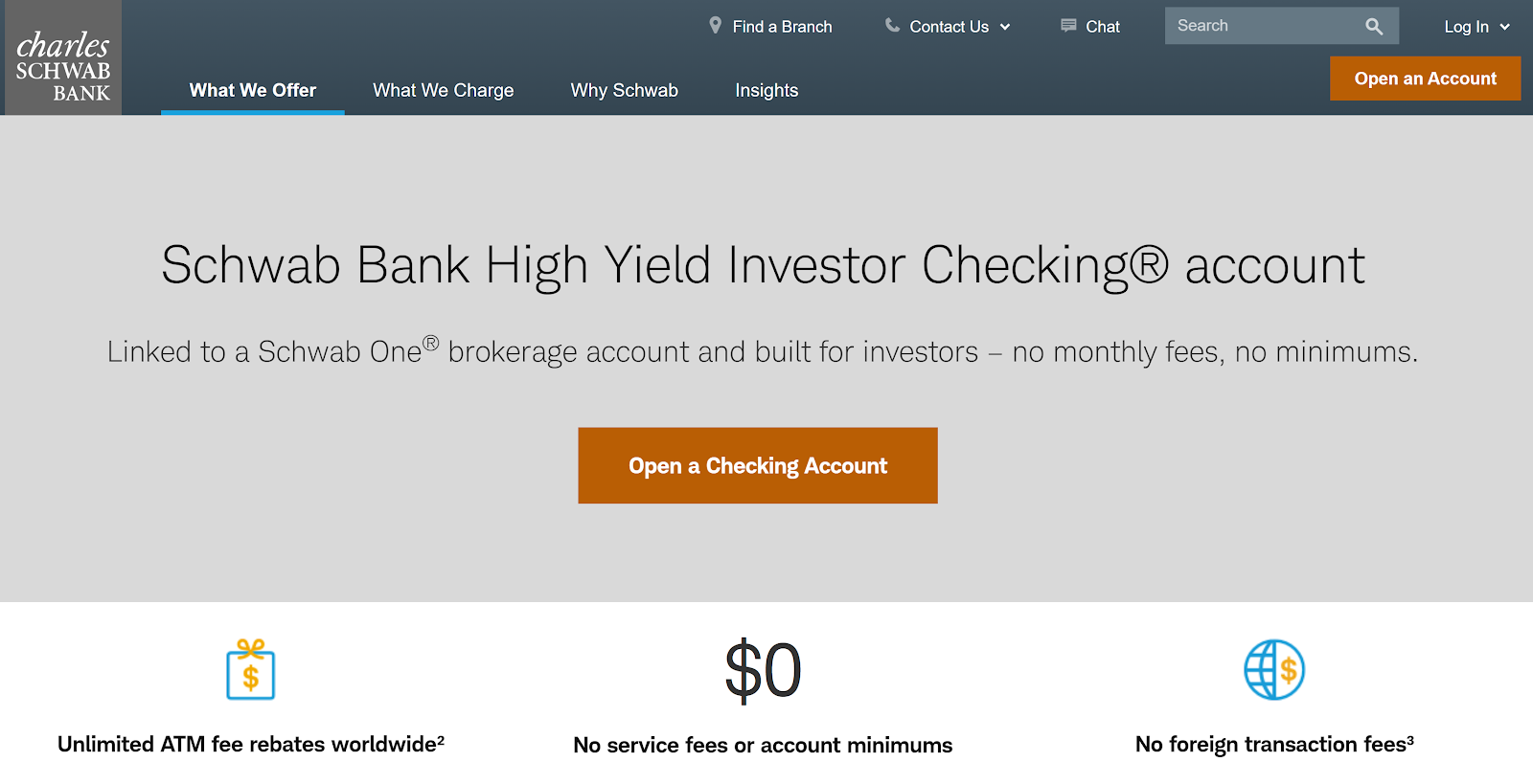 charles schwab high yield investor checking account