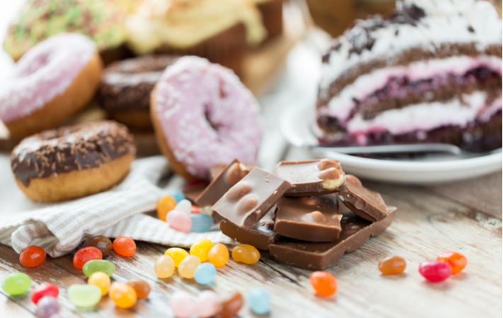 sugary foods like candy that cause cavities