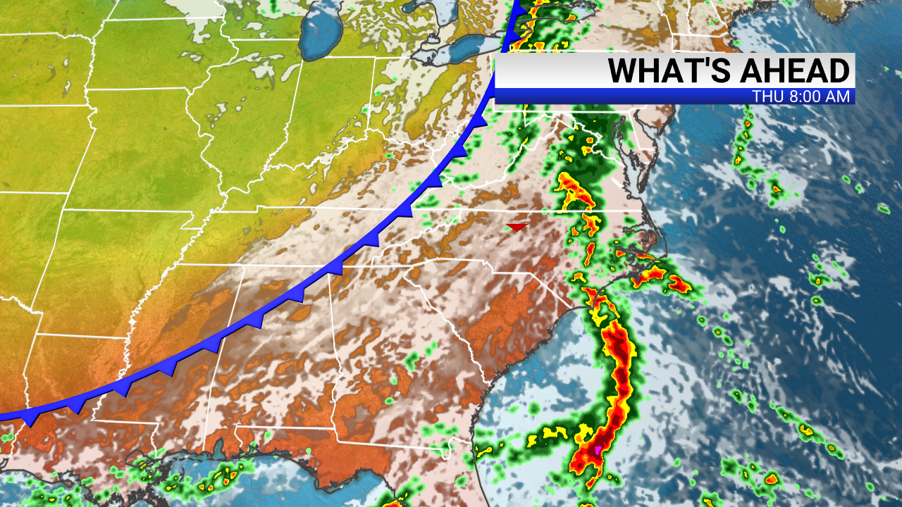 Another cold front to sweep across North Carolina bringing below