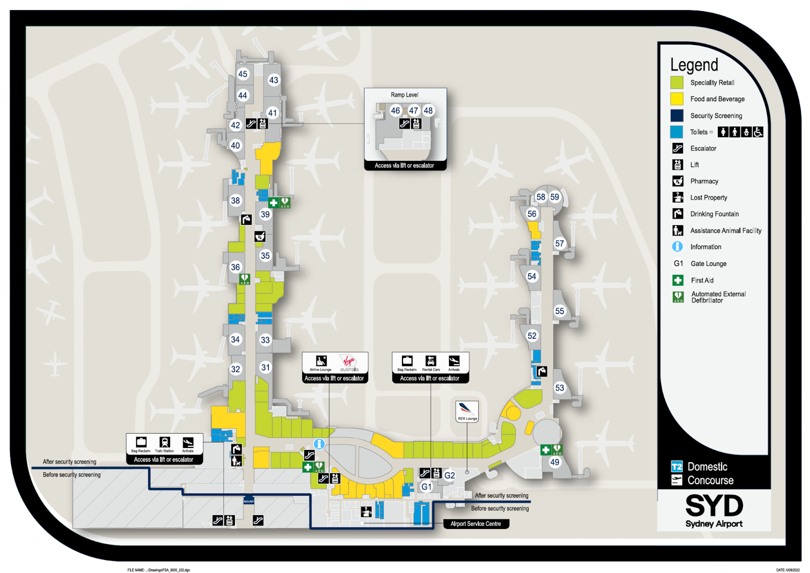 Sydney airport map