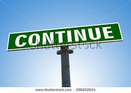 Sign says continue