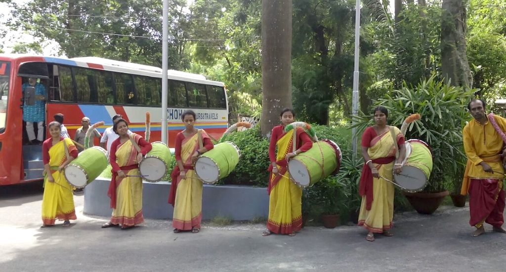 Women dhakis are stepping out of their home and hearth to play the drum. 