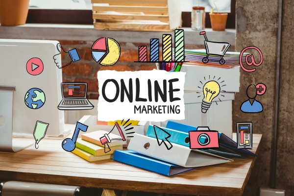 online-marketing-office-stuffs-behind