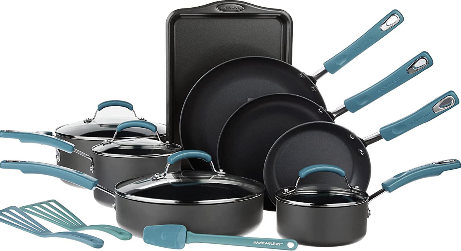 KitchenAid Hard Anodized Nonstick Frying Pans/Skillet Set, 8.25 Inch and 10  Inch, Onyx Black
