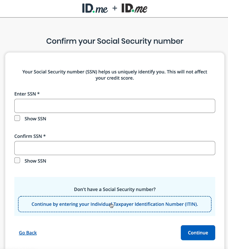 ITIN Individual Taxpayer ID Number