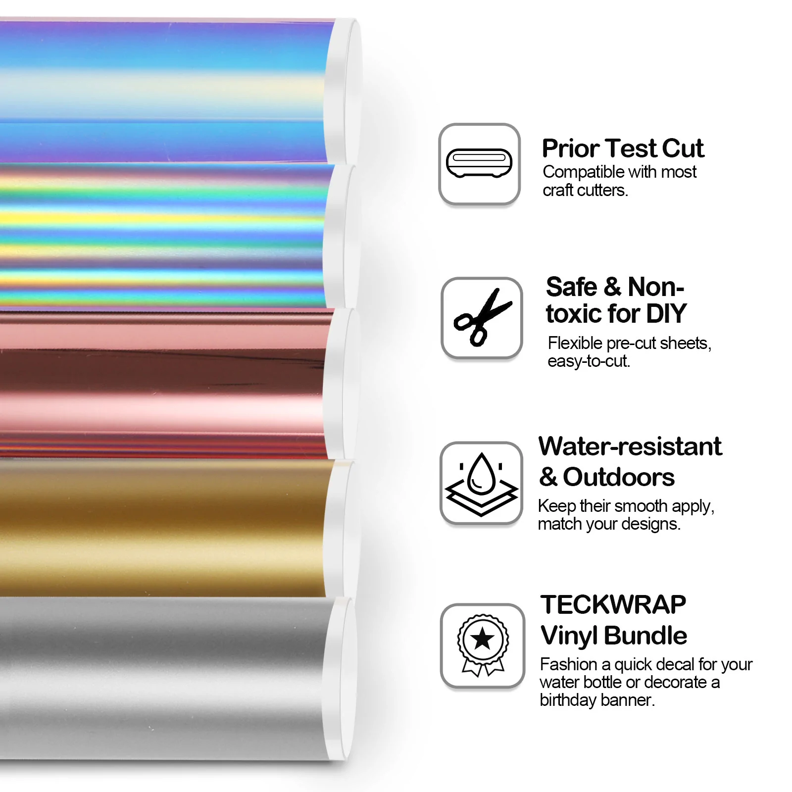 Cricut Premium Vinyl Value Pack Bundle with Machine Cutting GripMat, 12x12  Vibrant Colors 