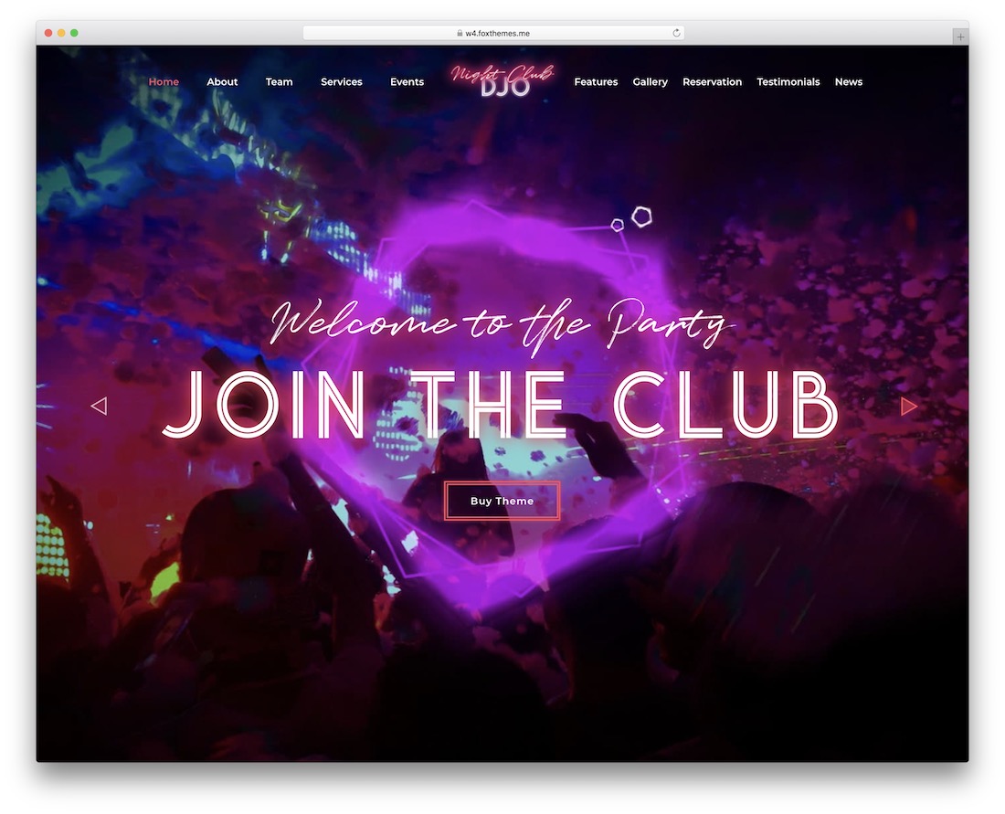 tema de discoteca de wordpress djo