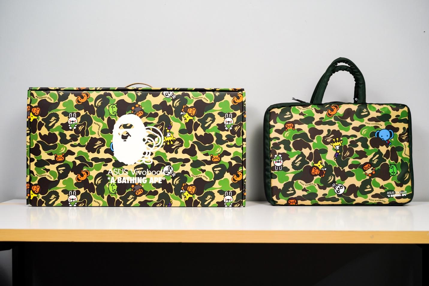 A camouflage box and bag on a table

Description automatically generated