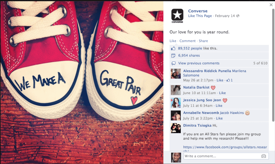 CONVERSE Is Great in Creating Emotional Viral Posts on Facebook 