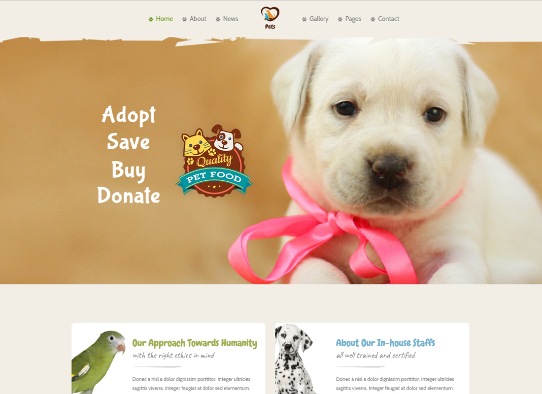 Pet World: cuidador de mascotas y tienda de mascotas, tema de WordPress para el cuidado de animales