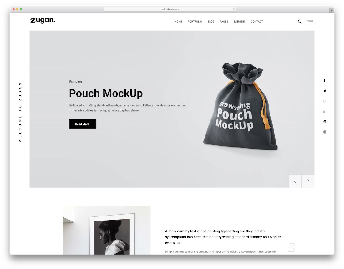 tema de wordpress de cartera de zugan