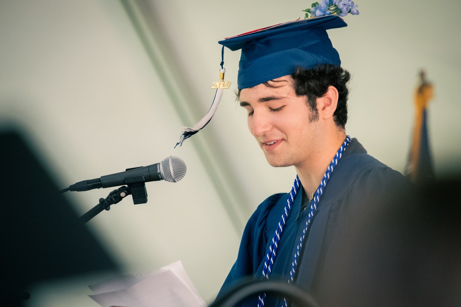 Ethan Rosen delivering the Salutatory Address