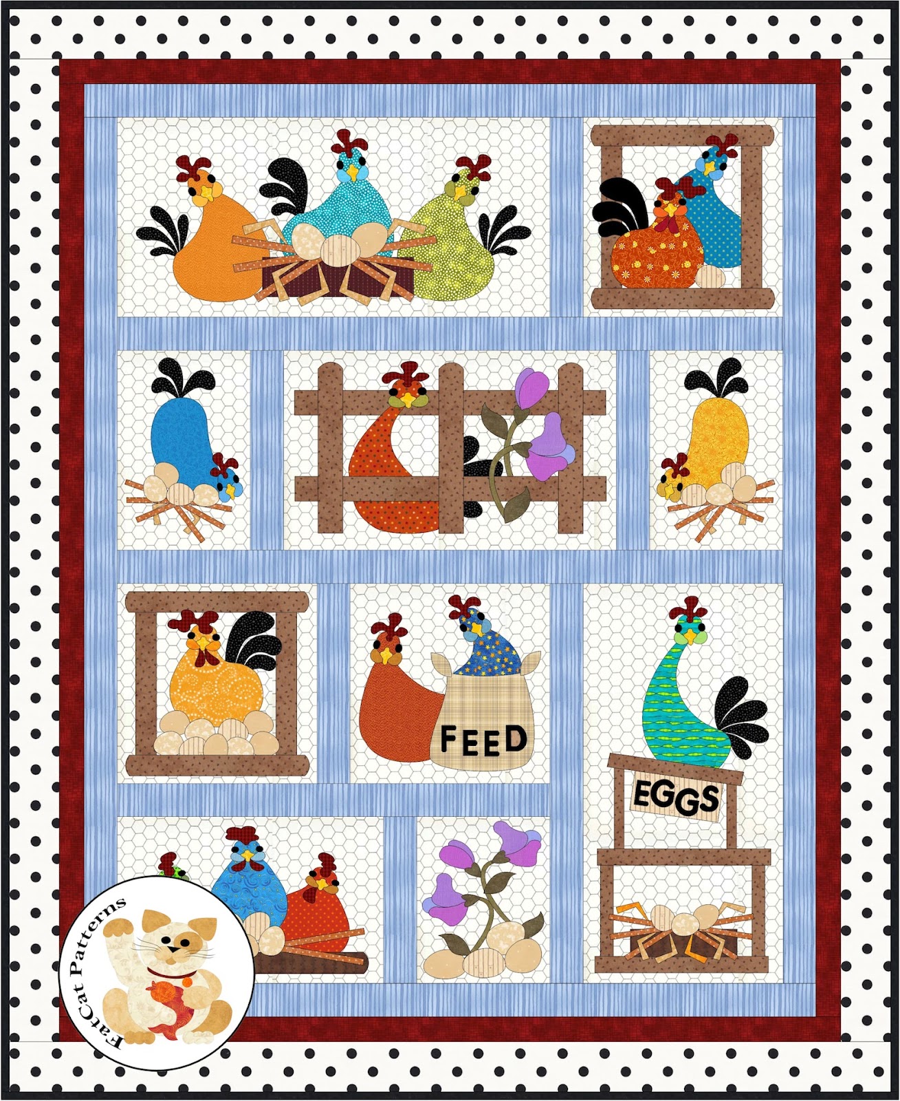 hen party chicken quilt patterns