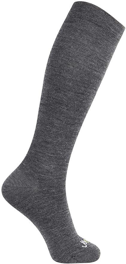 JAVIE Lightweight Merino Wool Comfy Compression Socks Graduated 15-20mmHg Knee High Stockings for Women & Men Hiking Running