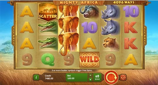 mighty africa: 4096 ways slot screenshot
